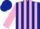 Silk - Dark Blue, Pink Stripes on Sleeves, Dark Blue Cap