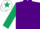 Silk - Purple, Dark Green sleeves, White cap, Dark Green star