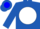 Silk - Royal Blue, Blue 'P' on White disc