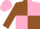 Silk - Brown and Pink (quartered), Brown sleeves, Pink cap