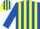 Silk - Royal Blue and Yellow stripes, Royal Blue sleeves