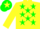 Silk - Yellow, Green stars, Green cap, Yellow star