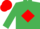 Silk - EMERALD GREEN, red diamond & armlet, red cap