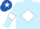 Silk - Light Blue, White diamond and armlets, Royal Blue cap, White star