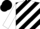 Silk - Black & White Diagonal Stripes, White Sleeves, Red C