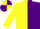 Silk - Yellow and Purple (halved), Yellow sleeves, quartered cap