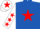 Silk - Royal Blue, Red star, White sleeves, Red stars, White cap, Red star