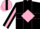 Silk - Black, Hot Pink Diamond Hoop, Pink Diamond Stripe o