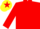 Silk - red, yellow cap, red star