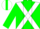 Silk - Hunter Green, White cross belts, White Stripe on Hunter Green Sl