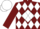 Silk - Burgundy, White Diamond Frame, White Diamonds on Burgundy Sleeves, White Cap