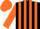 Silk - Black, orange stripes on sleeves and cap