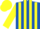 Silk - Royal Blue and Yellow stripes, Yellow sleeves and cap