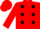 Silk - RED, black circled 'GLB' and spots, red cap