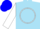 Silk - Sky Blue, White Circle and 'RW', White Sleeves, Blue Cap