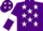 Silk - Purple, White stars, armlets and stars on cap