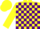 Silk - Yellow and Purple check, Yellow sleeves and cap