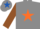 Silk - Grey, Orange star, Brown sleeves, Grey cap, Royal Blue star