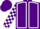 Silk - Purple, white seam on front, white circle 'B' on back, purple & white blocked sleeve