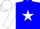 Silk - Blue, blue 'KH' on white star, white sleeves, white cap