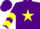 Silk - Purple, Yellow Star, Yellow Chevrons on Sleeves