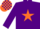 Silk - PURPLE, orange star, orange & purple check cap