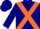 Silk - NAVY BLUE, Orange cross belts (M322)