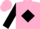 Silk - PINK, black 'HH' on diamond frame, black sleeves, pink cap