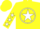 Silk - Yellow, White Star Circle, White Stars on Sleeves