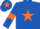 Silk - Royal Blue, Orange star, armlets and star on cap