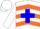 Silk - White, orange chevrons, blue cross sashe