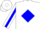 Silk - White, white 'M' on blue diamond, blue stripe on sleeves