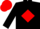 Silk - Black, Red Diamond Frame, White 'P', Red Cap