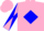 Silk - Pink, blue diamond 'K', pink & blue diabolo on sl