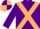 Silk - Purple, Beige cross belts, Purple and Beige quartered cap