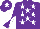 Silk - Purple, White stars, diabolo on sleeves and star on cap
