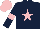 Silk - Dark Blue, Pink star, armlets and cap