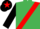 Silk - EMERALD GREEN, red sash, black sleeves, black cap, red star