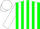 Silk - Green, white 'DC', white stripes on sleeves, white cap