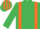 Silk - Emerald Green, Orange braces, striped cap