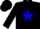 Silk - Black, Electric Blue Star