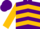 Silk - Purple, gold 'AB' gold chevrons, gold bars on sleeves, purple cap