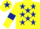 Silk - Yellow, Dark Blue stars, armlets and star on cap
