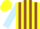Silk - Yellow and Brown stripes, Light Blue sleeves, Yellow cap