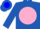 Silk - Royal blue, blue devil on pink disc, pink