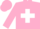 Silk - Hot Pink, White Cross of Lorrain