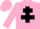 Silk - PINK, black cross of lorraine, pink cap