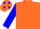 Silk - Orange, Blue spots, Orange spots on Blue Sleeves