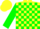 Silk - Yellow, green blocks, green bars on sleeves, yellow cap
