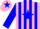 Silk - pink ,blue star, stripes on sleeves, pink cap, blue star